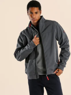 Norway Giacca impermeabile da uomo con interno in pile - grigio scuro