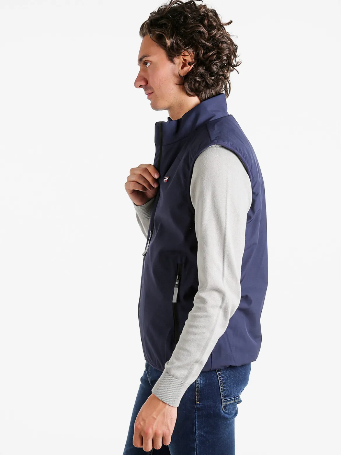 Norway Gilet da uomo con interno in pile - blu