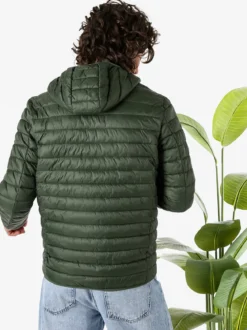 Norway Giubbino da uomo modello 100 grammi con cappuccio e zip - militare