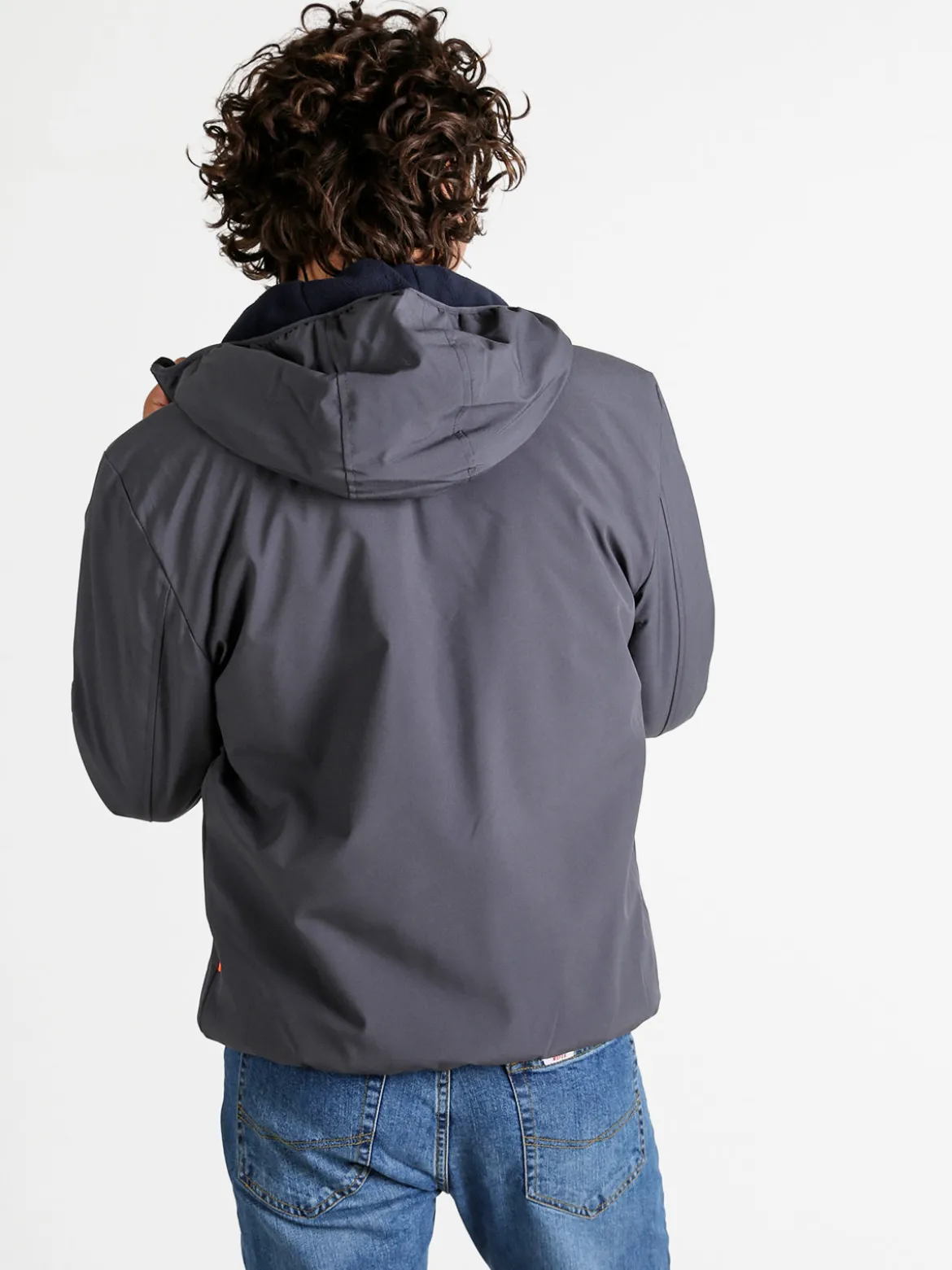 Norway Giubbotto impermeabile da uomo con cappuccio e zip - grigio scuro