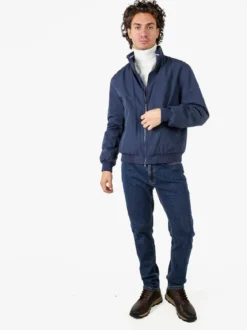 Norway Giubbotto uomo con zip e interno in pile - blu scuro