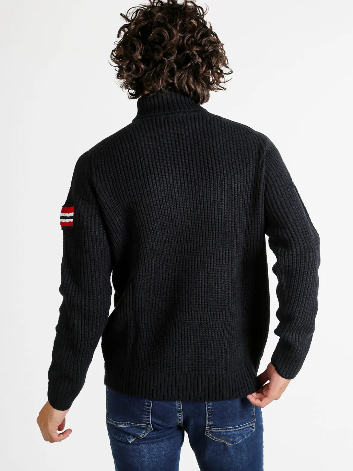 Norway Maglione dolcevita da uomo in misto lana - blu scuro