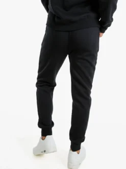 Norway Pantaloni tuta da uomo felpati con polsini - nero