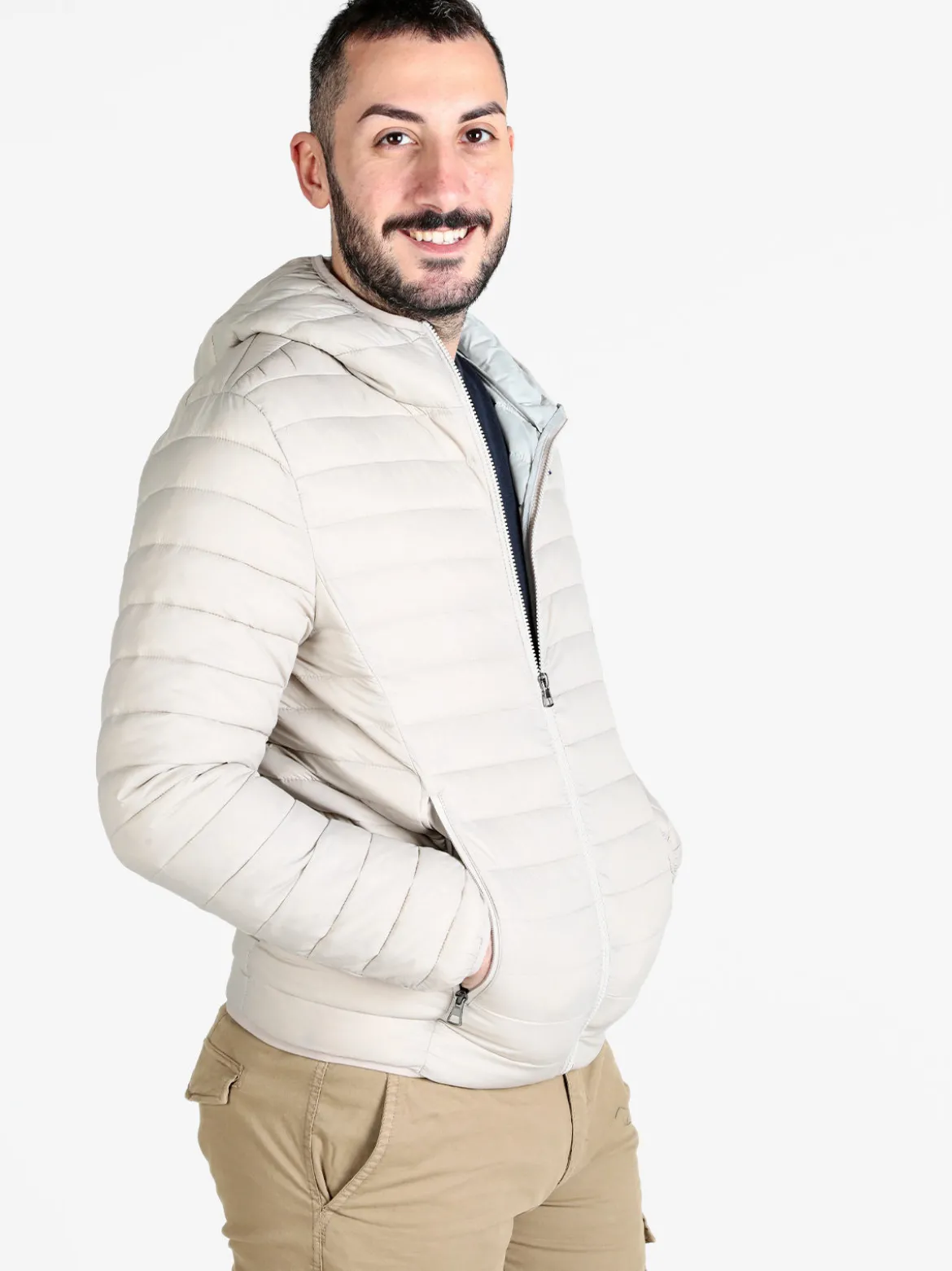Norway Piumino da uomo 100 g con cappuccio e zip
