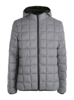 Norway Piumino da uomo reversibile con cappuccio - militare