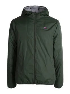 Norway Piumino da uomo reversibile con cappuccio - militare