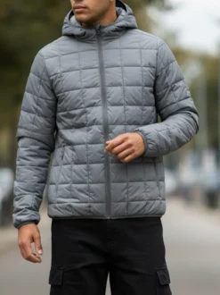 Norway Piumino da uomo reversibile con cappuccio - militare