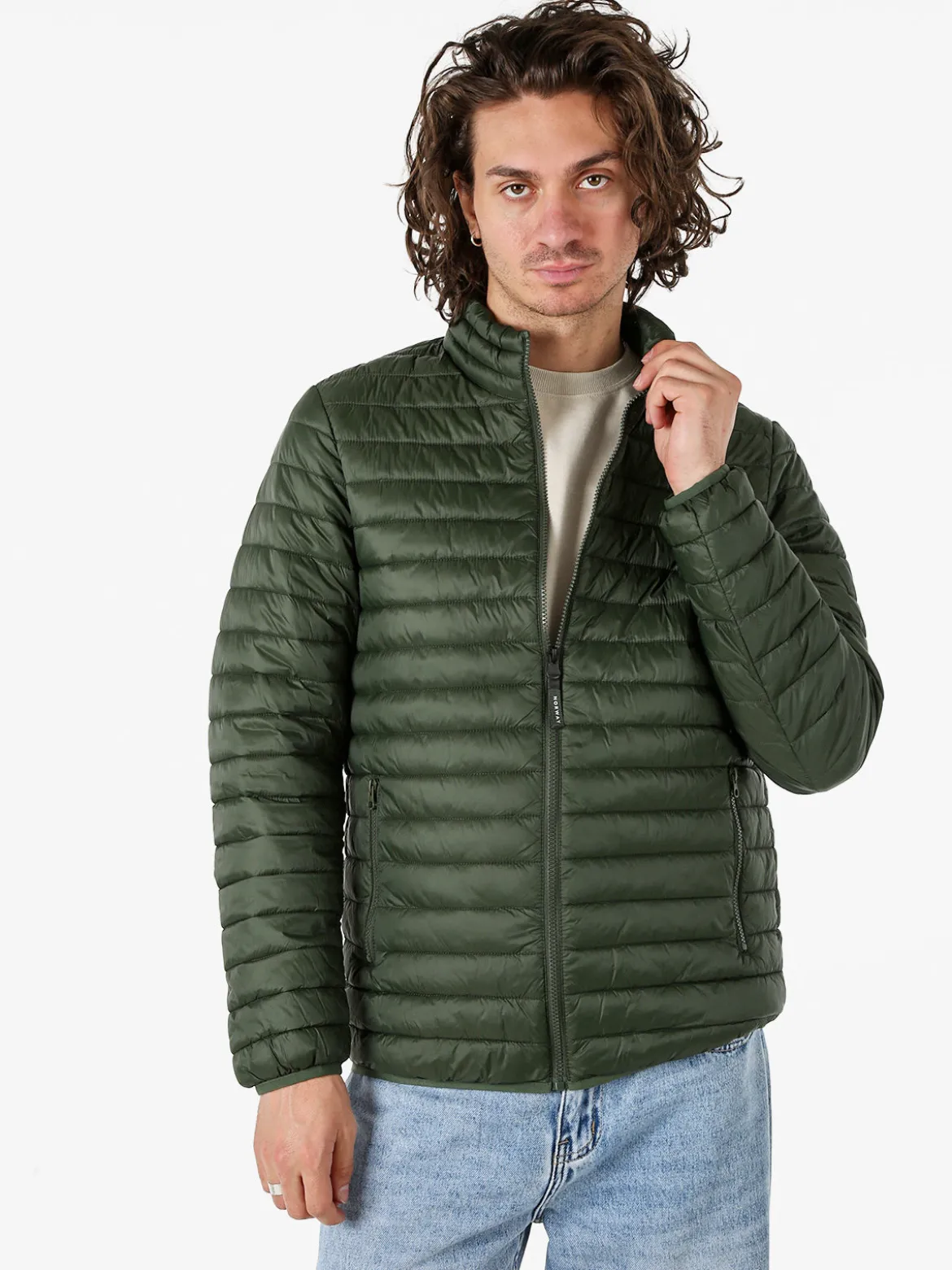 Norway Piumino leggero da uomo con zip - militare