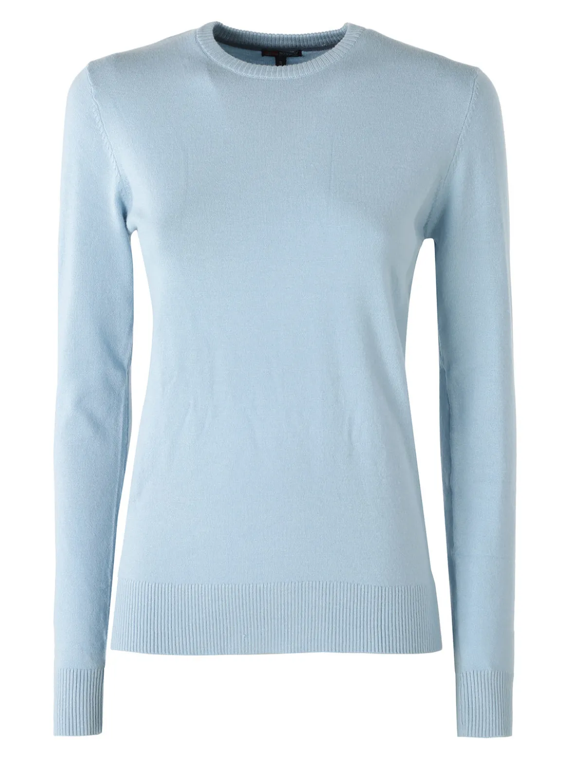 Norway Pullover girocollo da donna in maglia tinta unita - azzurro