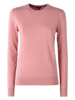 Norway Pullover girocollo da donna in maglia tinta unita - rosa