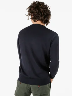 Norway Pullover girocollo da uomo in maglia - blu scuro