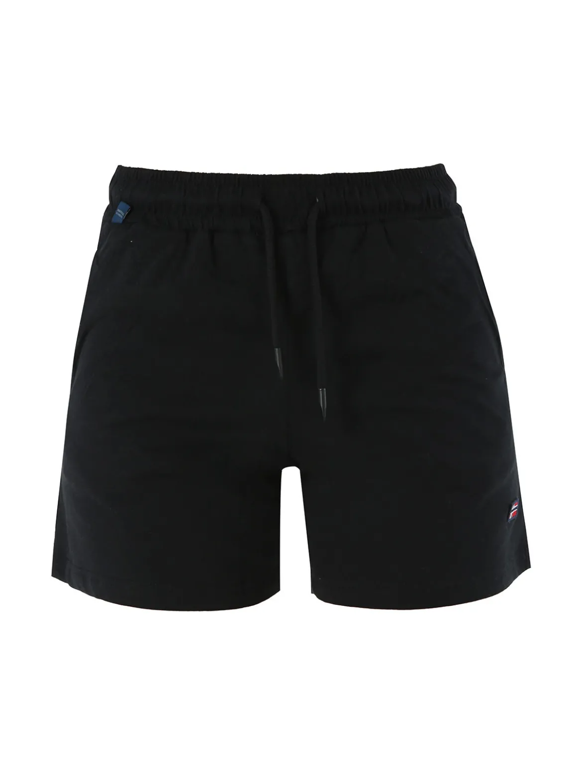 Norway Shorts donna sportivi in cotone con coulisse e logo - nero