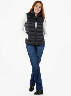 Norway Smanicato donna imbottito con zip - nero