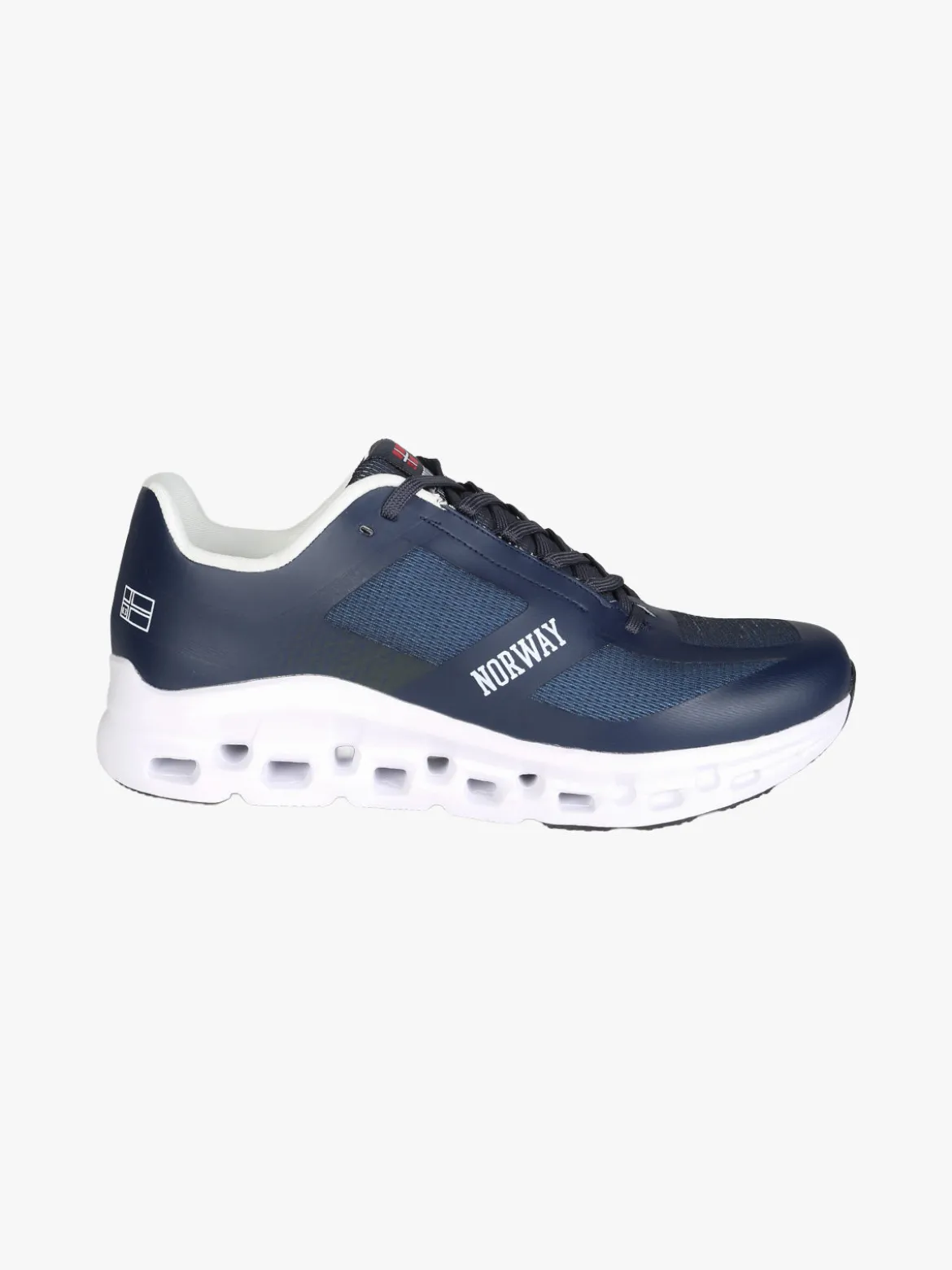 Norway Sneakers sportive da uomo con intersuola geometrica - blu scuro