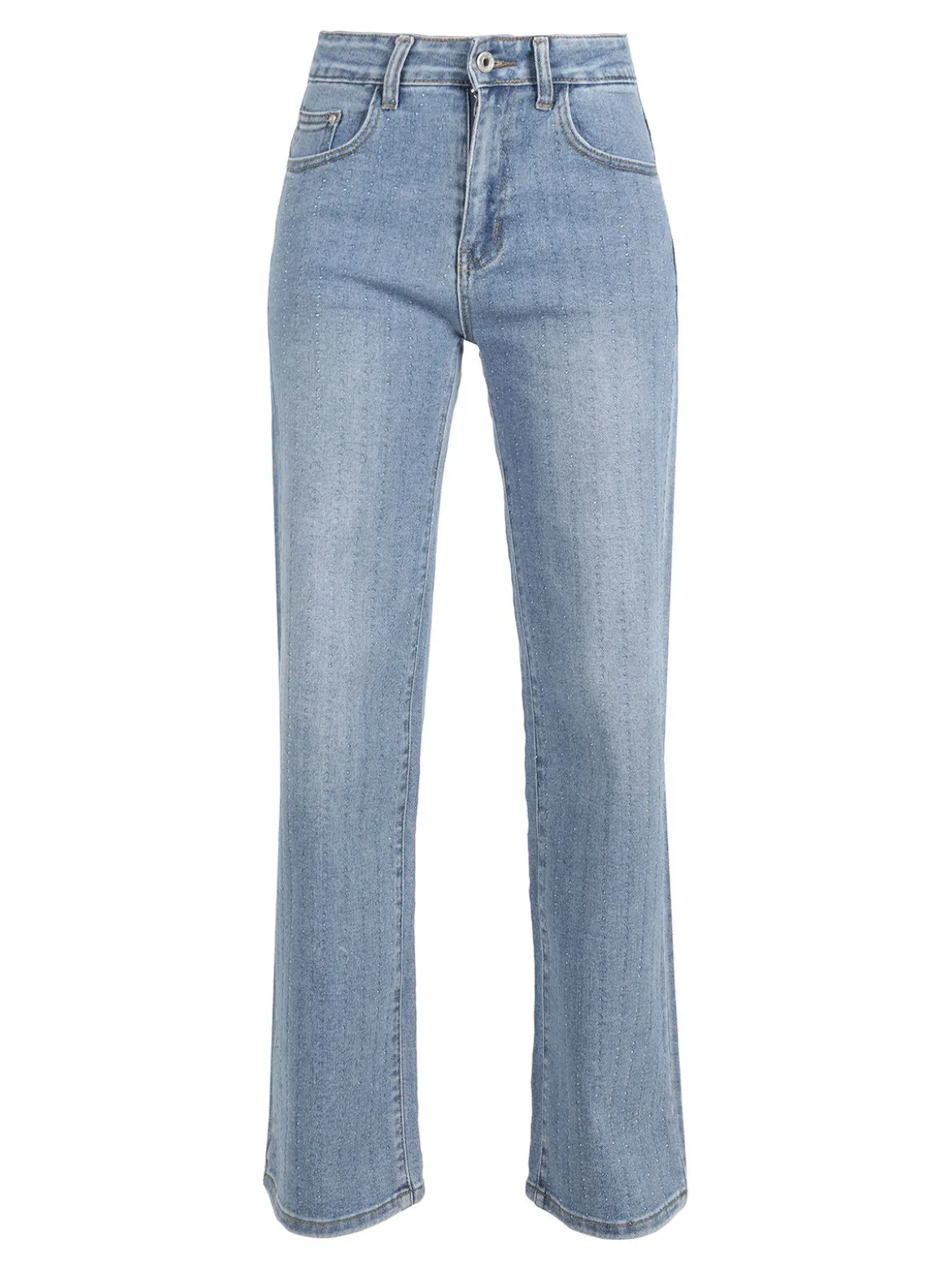 Nove&Nove Jeans donna a gamba dritta con strass