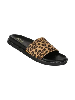 Olivia Ciabatte donna con fascia larga animalier - multicolore