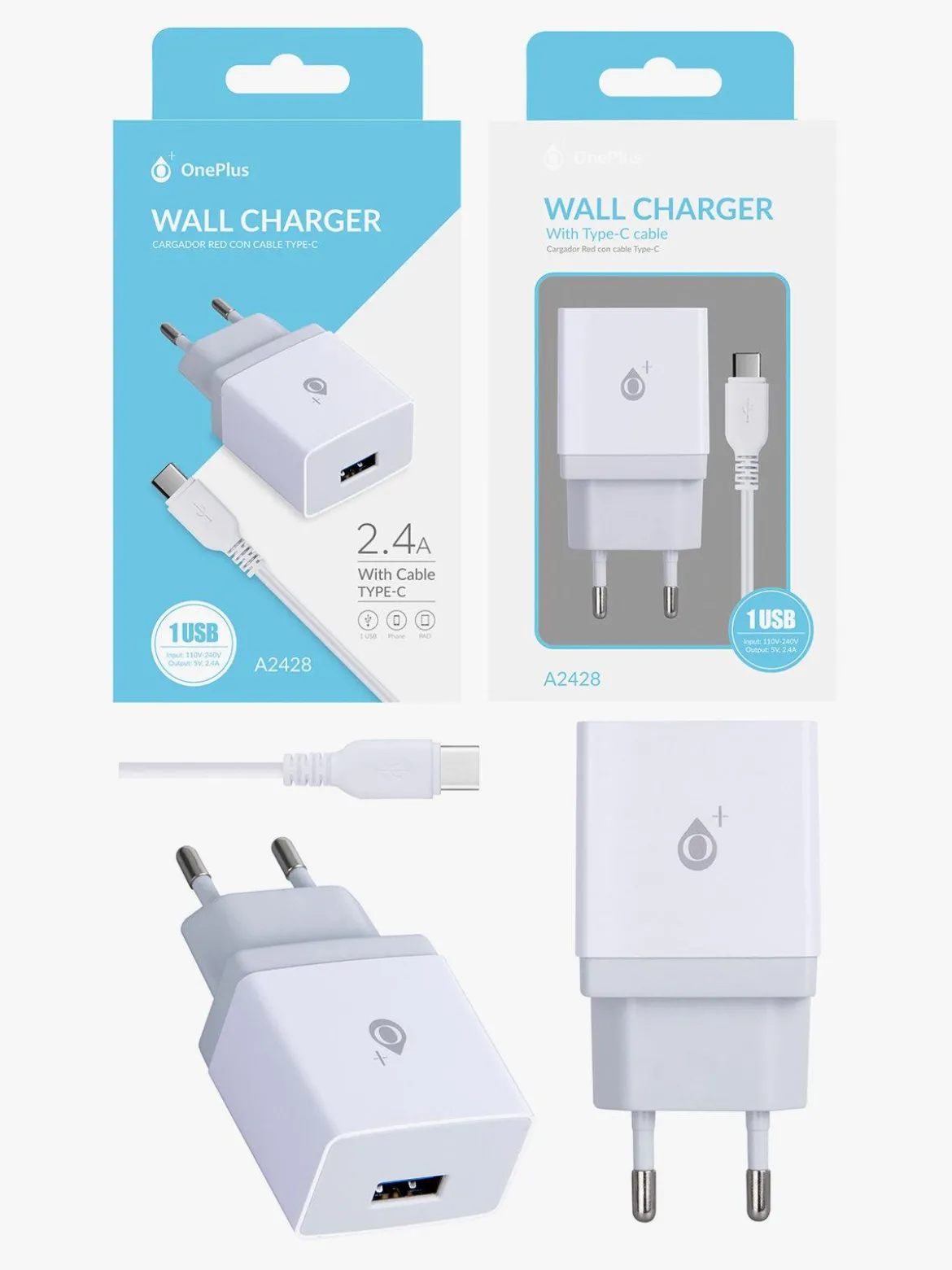 Oneplus Caricatore da parete con cavo tipo C