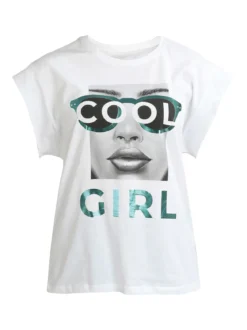 Ootd T-shirt donna oversize con stampa