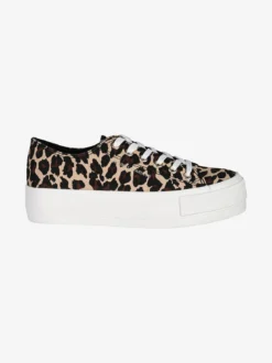 Original Marines Sneakers donna in tela animalier con platform