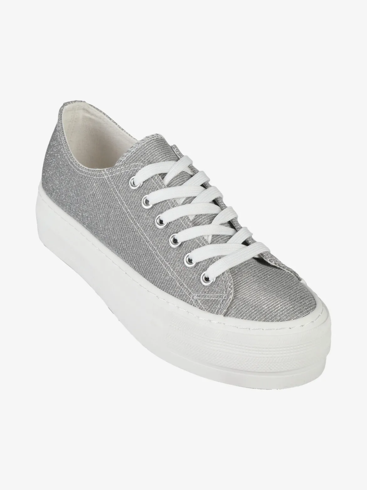Original Marines Sneakers donna in tela brillantinata con platform