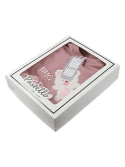 Pastello Pigiama intero da neonata con zip intera - fucsia
