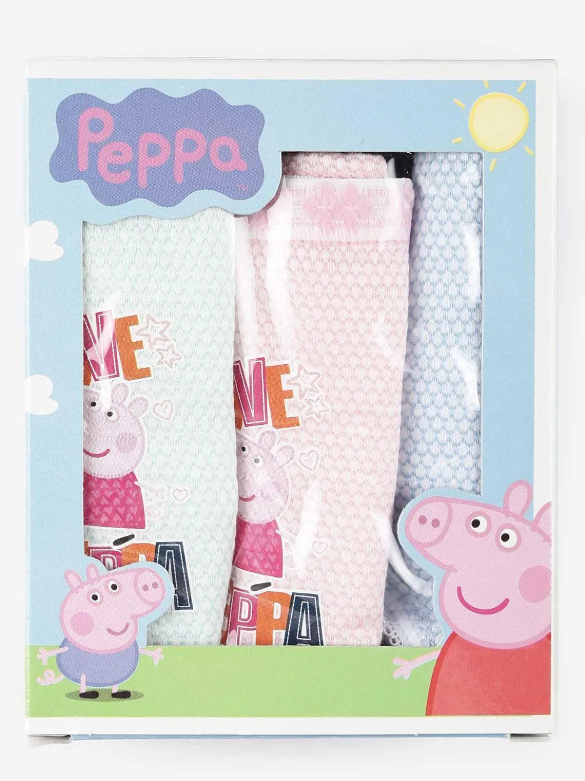 Peppa Pig Tris di slip da bambina in cotone