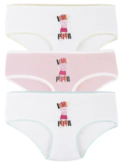 Peppa Pig Tris slip da bambina in cotone