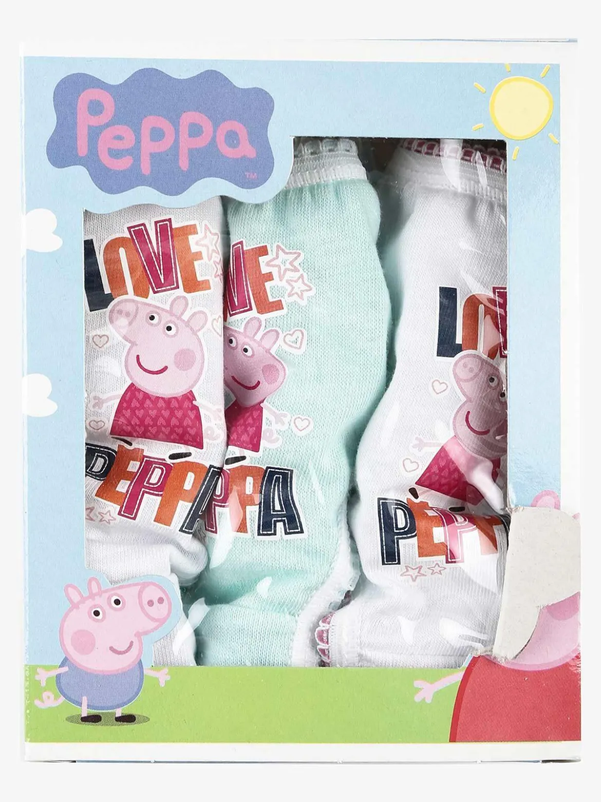 Peppa Pig Tris slip da bambina in cotone