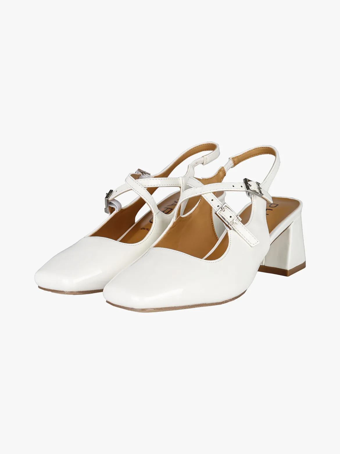 Phard Slingback donna Mary Jane in vernice con tacco e punta quadrata