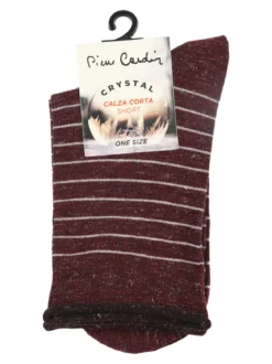 Pierre Cardin Calze corte da donna a righe - bordeaux