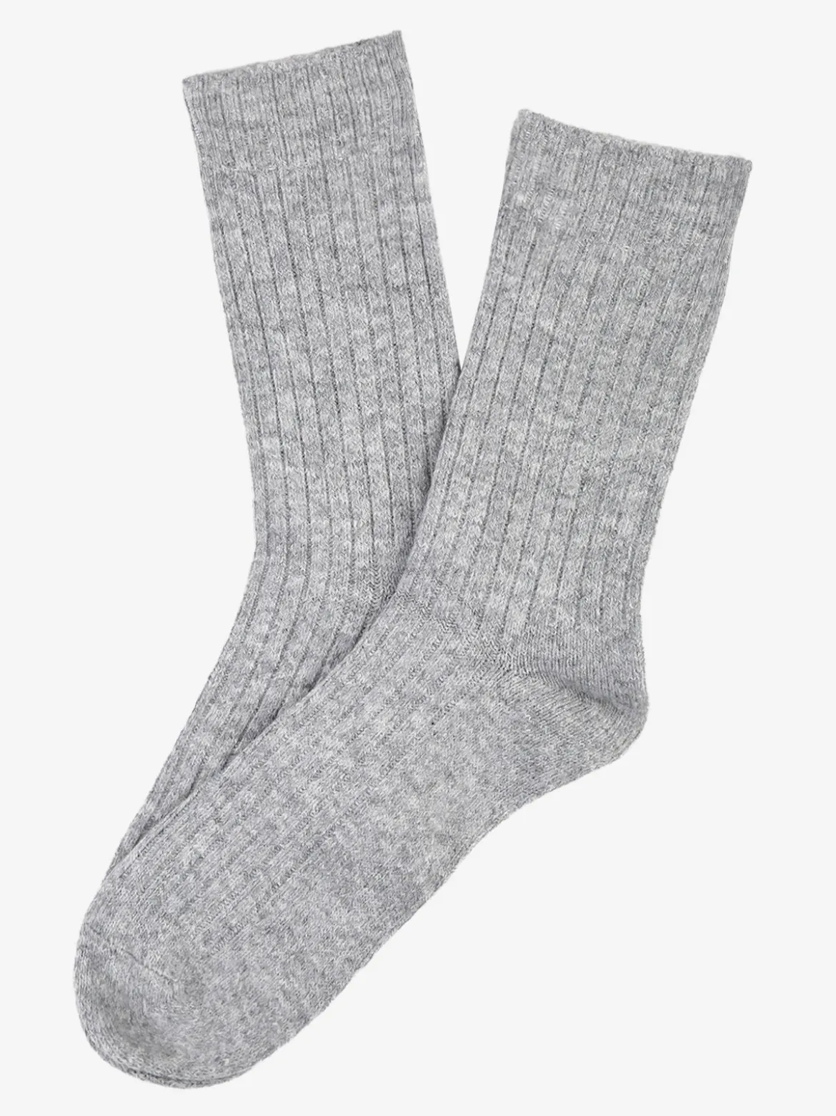 Pierre Cardin Calze corte donna in misto lana e cashmere a costine - grigio