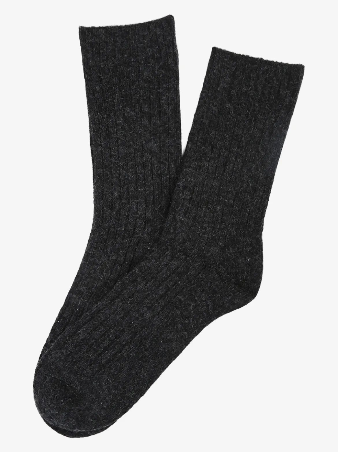 Pierre Cardin Calze corte donna in misto lana e cashmere a costine - nero