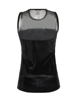 Pierre Cardin Canotta donna in velluto con tulle