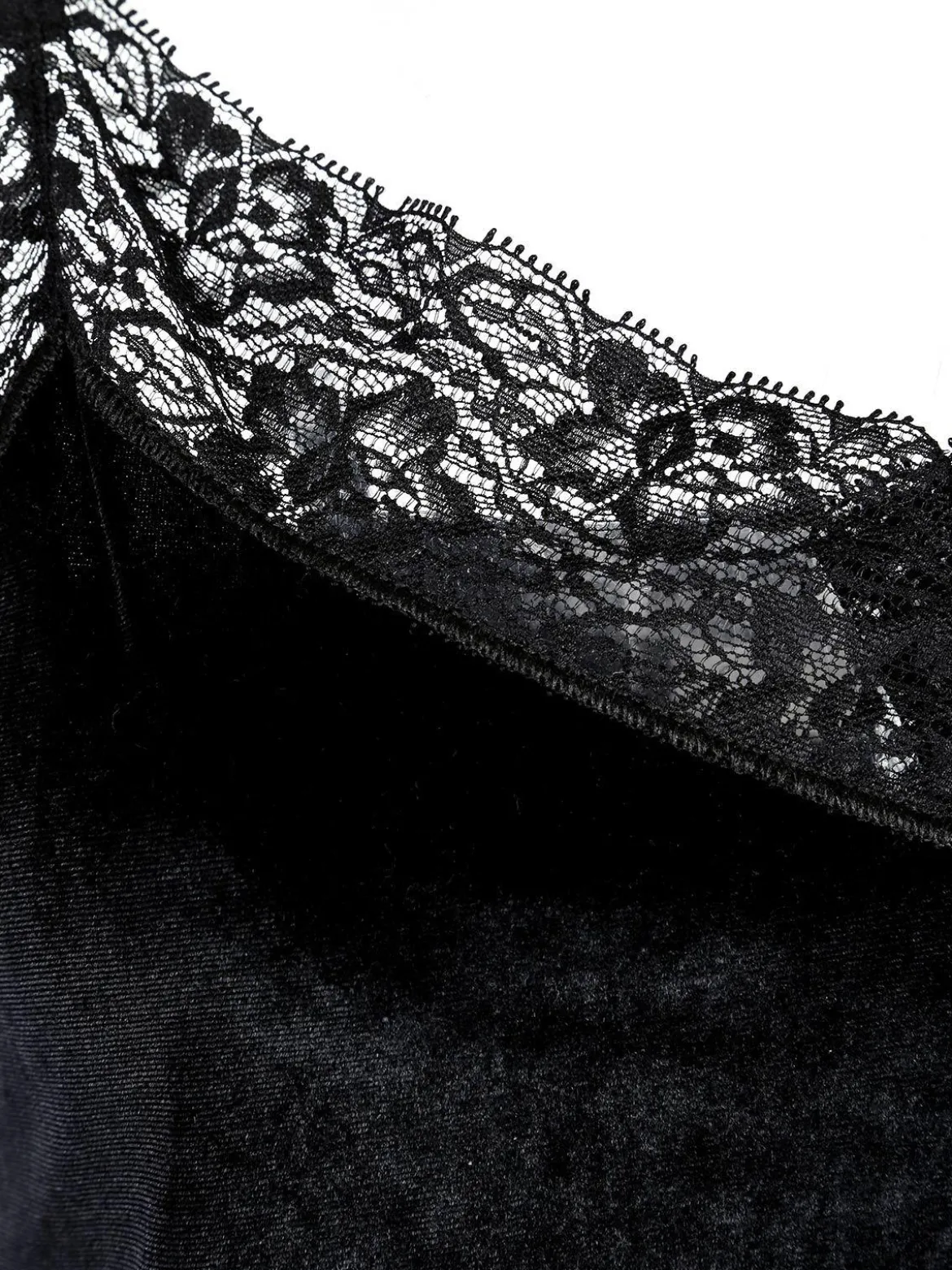 Pierre Cardin Canotta in velluto con pizzo