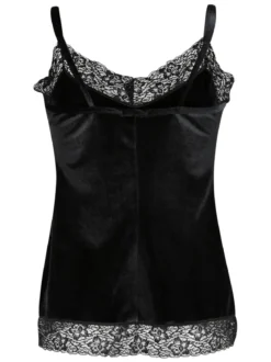 Pierre Cardin Canotta in velluto con pizzo