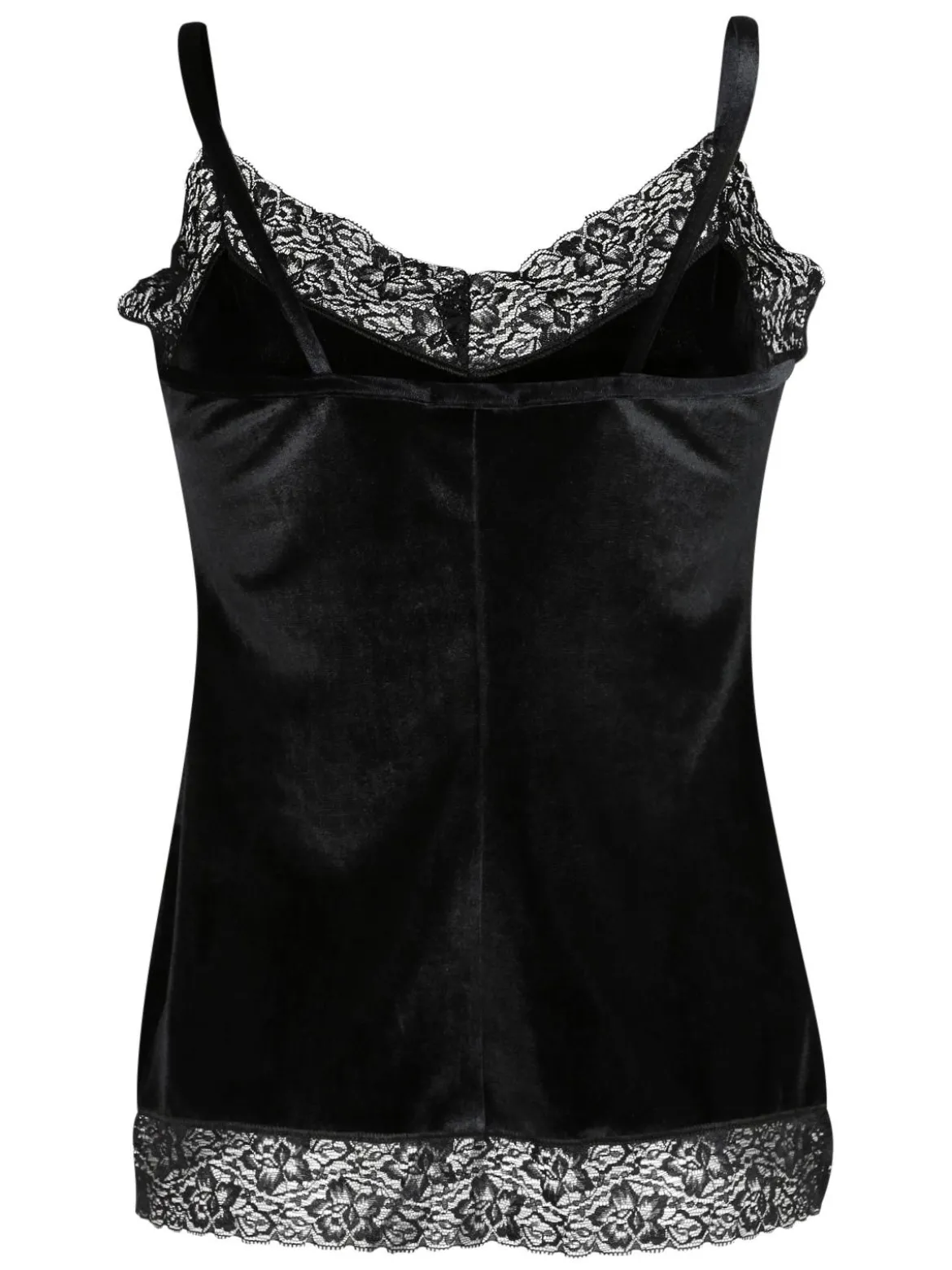 Pierre Cardin Canotta in velluto con pizzo