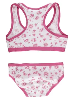 Pierre Cardin Completo intimo bambina a fiori 2 pezzi
