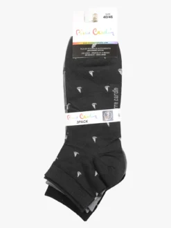 Pierre Cardin Confezione da 3 paia di calze corte da uomo in filo di scozia con stampe