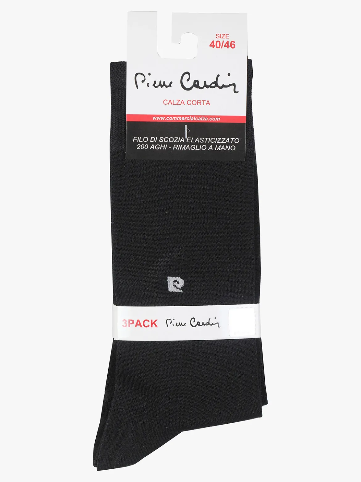 Pierre Cardin Tris di calze corte da uomo in filo di scozia