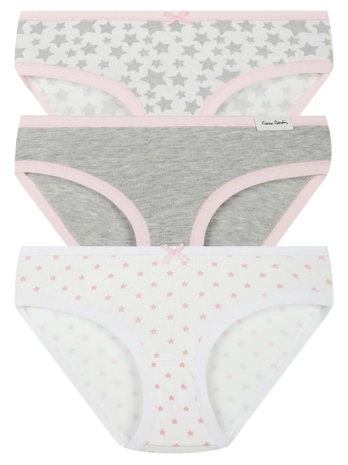 Pierre Cardin Tris di slip da bambina in cotone
