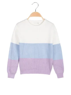 Pink Baby Maglioncino bimba a blocchi di colore