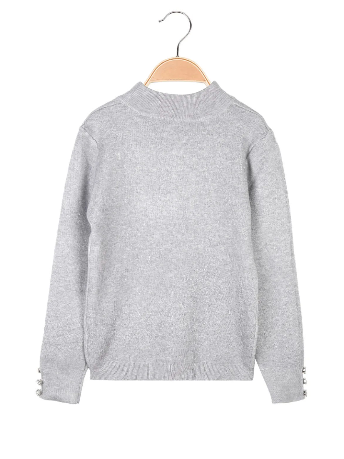 Pink Baby Pullover da bambina in maglia con collo a lupetto