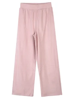 Pink Girl Completo 2 pezzi da bambina a coste con strass - rosa