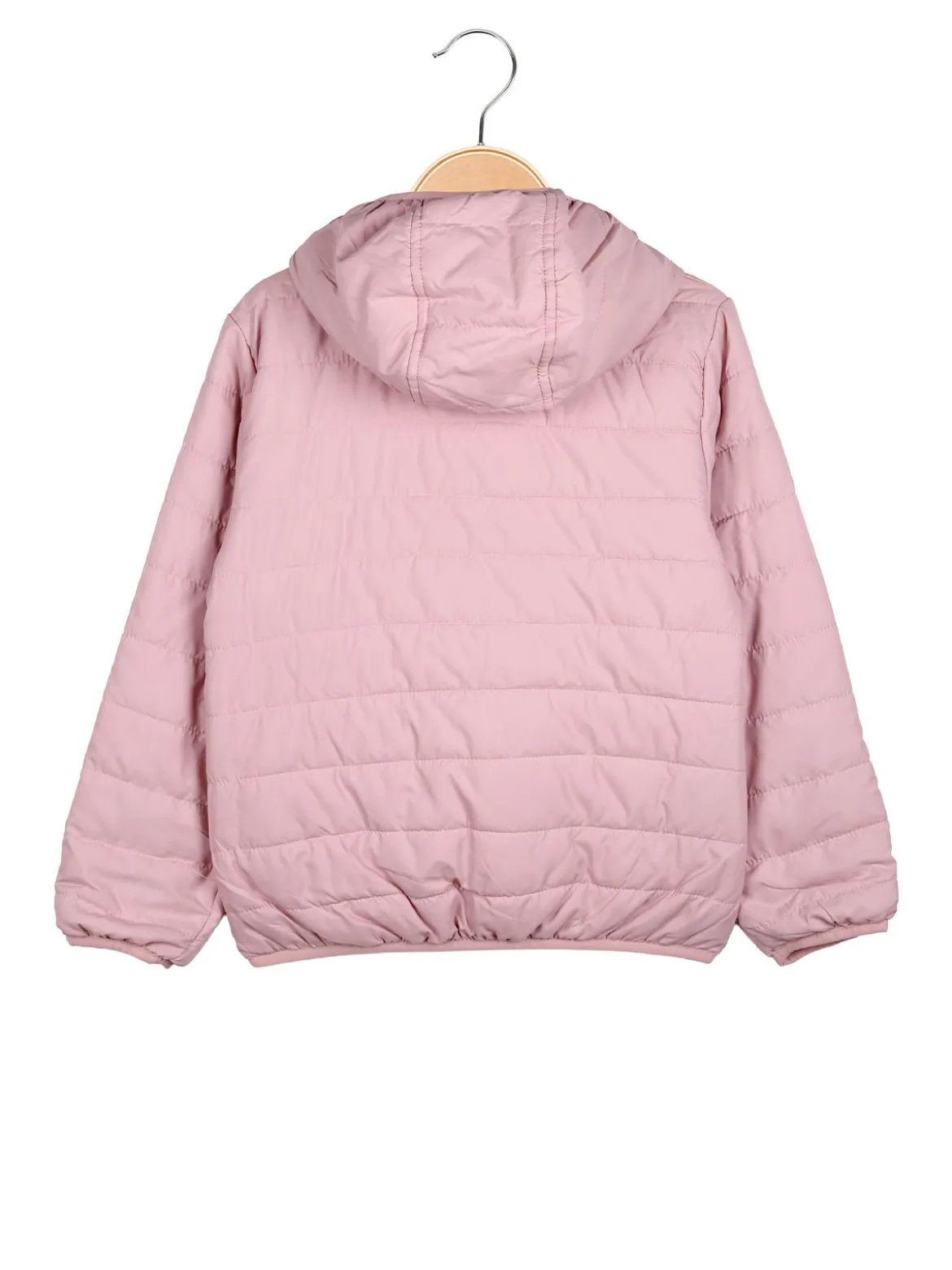 Pink Girl Giubbino reversibile da bambina con cappuccio e zip - rosa