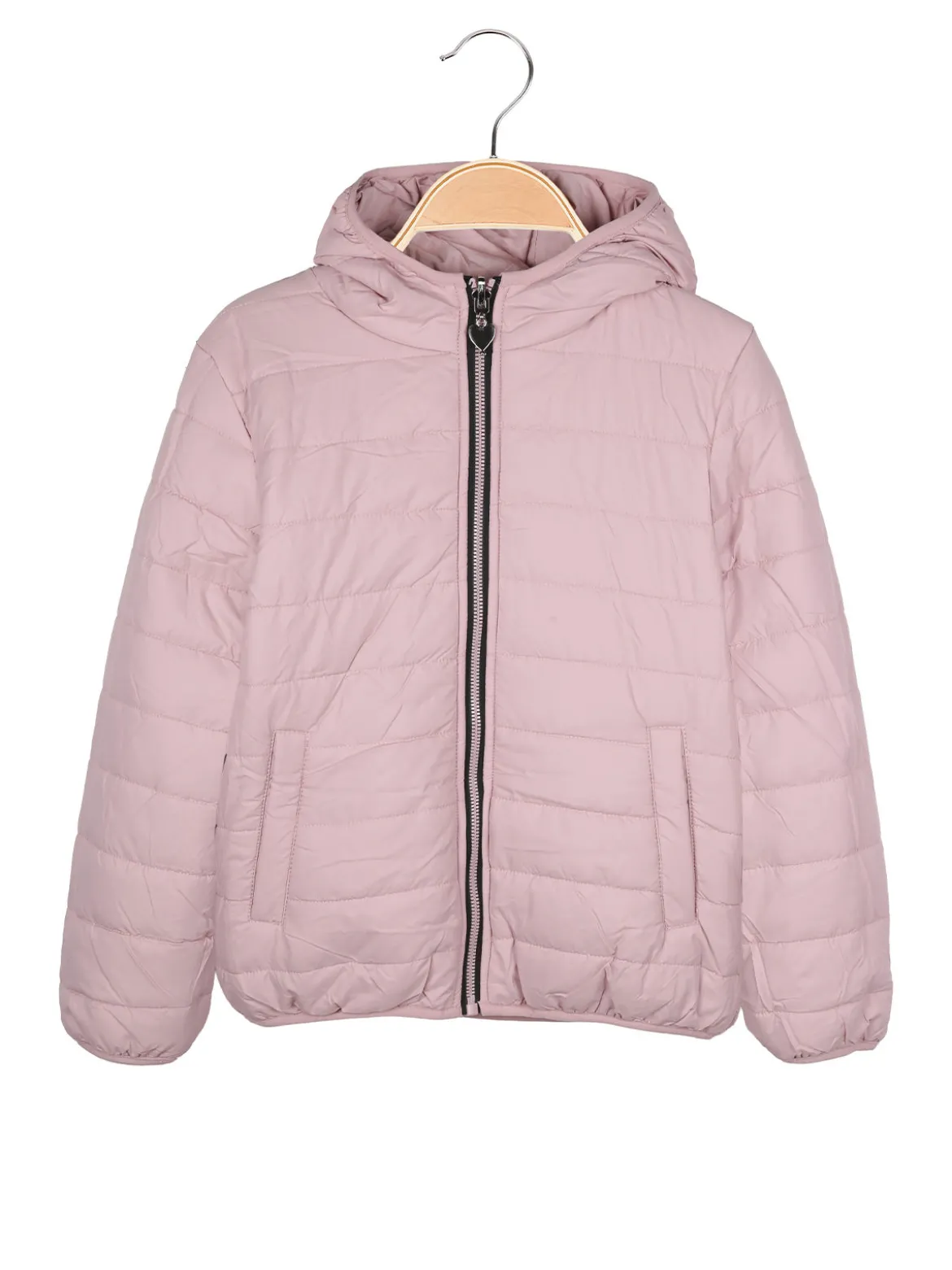 Pink Girl Giubbotto da bambina reversibile con cappuccio - rosa