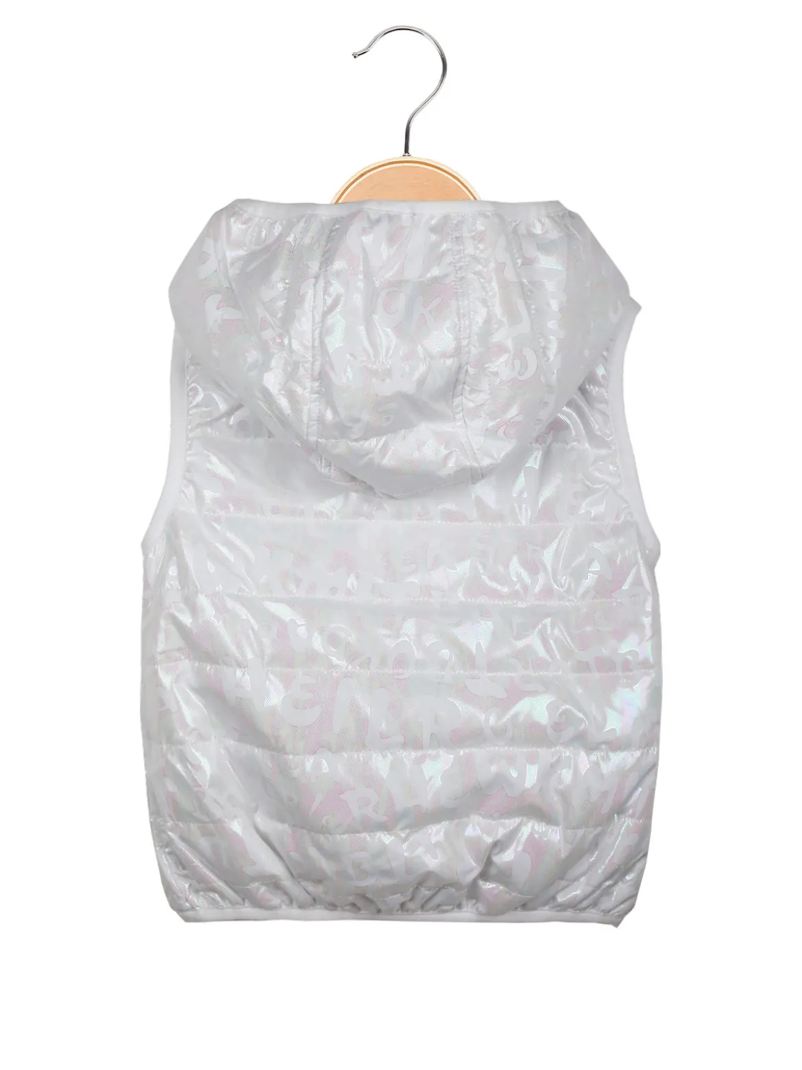 Pink Rabbit Gilet imbottito da bambina con cappuccio
