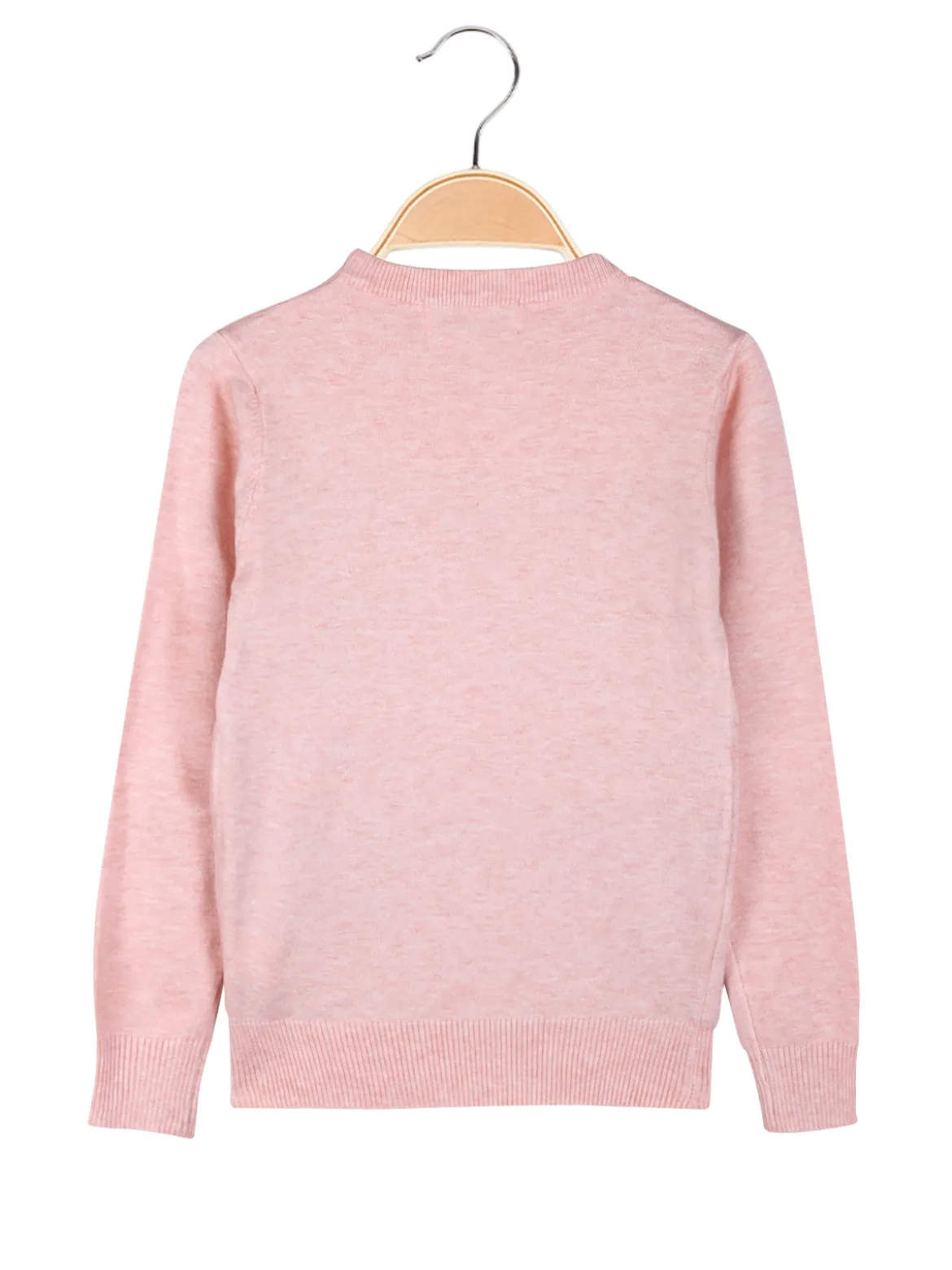 Pink Rabbit Maglione natalizio da bambina con renna - rosa