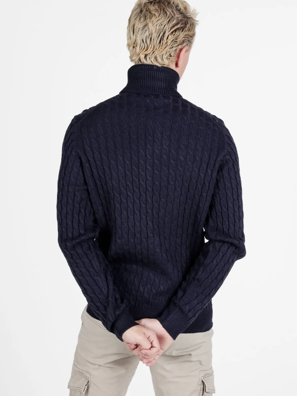 Polo Club Maglione dolcevita da uomo a trecce