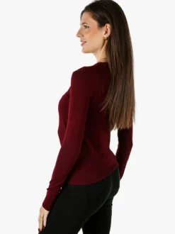 Polo Club Maglione girocollo da donna - bordeaux