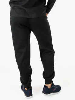 Polo Club Pantaloni tuta da uomo felpati con polsini - nero